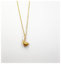 Load image into Gallery viewer, Wren pendant shown in gold vermeil finish