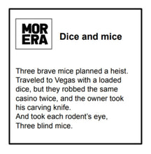 Load image into Gallery viewer, Dice and mice pendant worn on a chain, close view
