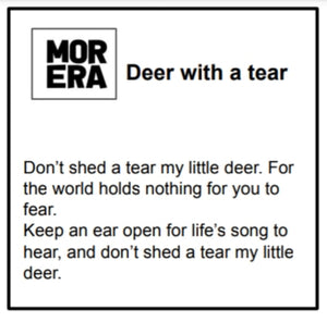 Deer with a tear pendant